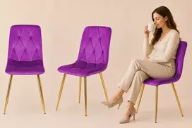 Lugano BORGO glamour dygsniuotas minkštas aksominis krėslas svetainei, virtuvei, valgomajam