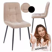 Monovo Moderni minkšta kėdė valgomajam, virtuvės svetainei palėpėje, smėlio spalvos NAVA
