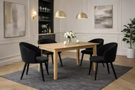 Platan Sofa moderni MILAN Juodas VELVET KĖDĖ Svetainės VALGOMOJE