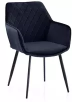 Homede Tamsiai mėlyna, elegantiška, minkšta valgomojo kėdė