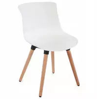 Avida Design Kėdė valgomajam, svetainei, virtuvės stalui, palėpei, šiuolaikiška balta mediena