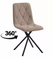 Šiuolaikinė minkšta kėdė, pasukama 360° - Cappuccino FURNITEX
