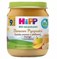 HiPP Bio Manų kruopų košė su mangų obuoliais ir abrikosais po 9 mėnesio, 200 g