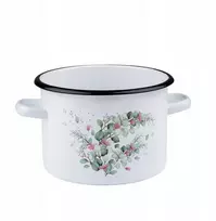Topfann DEKORATYVINIS EMALINIS PUODAS 3L EUKALIPTAS DIDELIS PLATUS 20CM GAMINTI