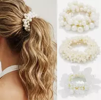 PLAUKŲ JUOSTELĖ, 3 VIENŲ, PEARL, ELASTINGA, ELEGANTIŠKA GUMĖ