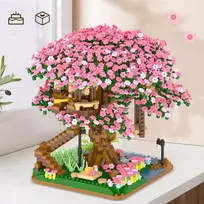 BONSAI MEDŽIO KALULŲ RINKINYS, KONSTRUKCINIŲ KLUKULIŲ GĖLIŲ KLUKULIŲ RINKINYS
