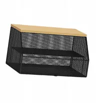 Indų dangtelio tinklelis maisto apsaugai kupolo tinklelis, daugkartinio naudojimo geležinis juodas 52 cm x 31 cm x 27 cm