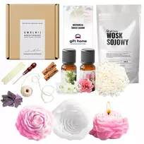 Gift Home Rinkinys dovanoms žvakėms gaminti, 3D PEONY pelėsis, sojų žvakė, gėlės