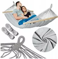 DIDELIS DVIMENYS SODO HAMAKAS STRONG XXL 290x150 CM GALVOS GALVOS 120 CM + LYNĖS