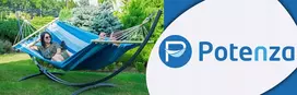 Hamakas plieniniu rėmu GRANDE sodo hamakas su POTENZA skersiniais