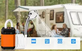 TURISTINIS KEMPINGAS DUŠAS USB ELEKTRINIS SIURBLIS 5400 MAH Akumuliatorius