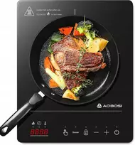 AOBOSI 2000W indukcinė kaitlentė, nešiojama viryklė, 1 degiklis, 20 lygių