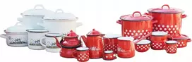 Artnik Retro emaliuotas puodas, 2 L, vintažinis žąsų puodas, puodas su rankena