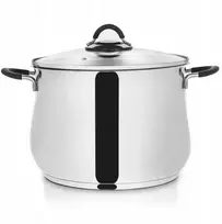Vilde DIDELIS PLIENINIS PUODAS SU STIKLINIU DANGIU, DUJŲ INDUKCINIS, 26 CM, 10,6 L
