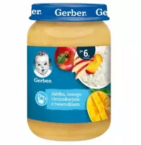 Obuolių-mango-persikų desertas su varške 190 g Gerber