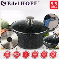 PUODAS SU MARMURO DANGA EDEL HOFF Juodas INDUCTION 5,5L 26cm