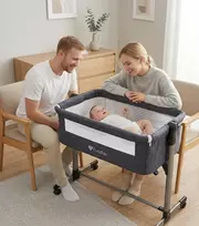 Papildoma lova su lopšio funkcija - FUNIDOO SNUG HUG - čiužinys, krepšelis