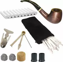 MEDINIŲ VAMZDŽIŲ RINKINYS 8 viename KRAUŠIŲ MEDIENOS KLASIKINĖ ELEGANCIJA RŪKYMAS