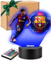 Plexido Lamine Yamal FC Barcelona 3D LED naktinė lempa su vardo dovana