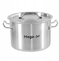 Mega M Nerūdijančio plieno indukcinis puodas su dangčiu, 8L skersmuo. 28 cm STANDARTINIS