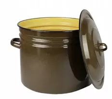 Topfann EMALINIS PUODAS 40L SU dangteliu TRADICINIS PUODAS DIDELIS POLDERINIS PUODAS, PLATIS 40CM