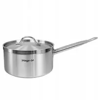 Puodas su dangčiu, indukcinis, 5L, nerūdijantis plienas, 22cm Mega-M PRO