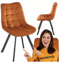 Monovo Minkšta palėpės kėdė gyvenamajam valgomajam Modernus Cinamon COCO