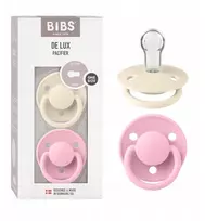 BIBS De Lux kūdikių čiulptukas ROUND 2 vnt. SILICONE 0-36m Ivory&Baby Rožinė