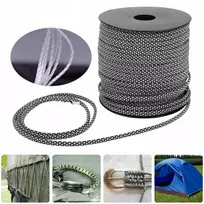 Paracord virvė 4 mm 7 gyslų 50 m gelbėjimo virvė palapinės surišimui