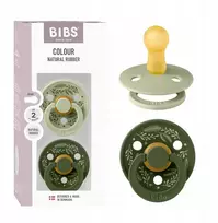 BIBS COLOR čiulptukas kūdikiui 6m+ 2vnt Apvalus guminis Sage/Hunter Žalias