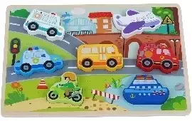 Mini Matters Toys Medinės dėlionės kūdikiams ORIGINALAS - MINI REIKALAVIMAI - AUTOMOBILIAI
