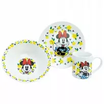 Stor Keraminis rinkinys vaikams, puodelis, dubuo, lėkštė, Minnie Sunshine, Mickey Mouse