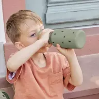 Lassig Nerūdijančio plieno butelis su užsukamu dangteliu ir snapeliu 500ml Happy Prints