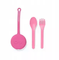 Pink OmiePod - Stalo įrankių pakabukas/dangtelis vaikams, Bubble Rožinė