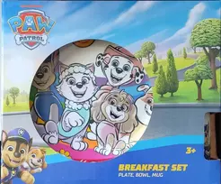Paw Patrol Pusryčių rinkinys, porcelianinė lėkštė, dubuo, puodelis. Porcelianas