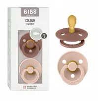 BIBS Color čiulptukas kūdikiui 2 vnt Symmetrical 0m+ Woodchuck / Blush