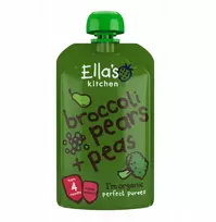 Ella's Kitchen BIO kriaušių, žirnių ir brokolių putėsiai, 120 g