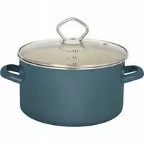 Karl Krüger emaliuotas puodas su dangteliu 3,2 L, 20 cm mėlynas