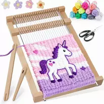 MEDINĖS STAKLĖS MOKYKLINĖS STAKLĖS AUDIMO RINKINYS 29X19CM VAIKAMS STUDENTAI