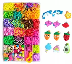 Guminės juostos apyrankėms gaminti Loom Bands DIY 1500 vnt. Box XXL komplektas