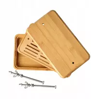 Bamboo Tofu Press Multiuse Nešiojamas rankinis daugiafunkcis įrenginys lengvai pašalina vandenį