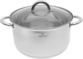 STORDAS Plieninis PUODAS 5x DUGNIS su DANGIU 5,5L 24cm INDUKCINĖS Dujos 8109/24