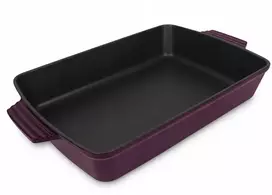 HAGE Ketaus keptuvė, baklažanų spalva - emaliuota - 32x23,5cm - 3,5L