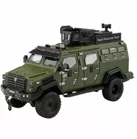 Pan i Pani Gadżet 1:24 SKALĖS VISIEURĖS KARIO POLICIJOS AUTOMOBILIŲ ŽALIA GARSO ŠVIESA