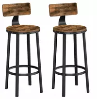 Songmics Baro kėdė, 2 vnt., su tvirtu metaliniu rėmu, sėdynė 73,2 cm