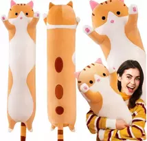 Click4Toys Ilgas pliušinis kačiukas, 70 cm - talismanas ir miela pagalvė