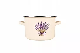 Emaliuotas puodas Florina Lavender 2L 16 cm Emalio Pleszew indukcinės dujos