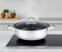 Puodas Zilner 20 cm / 2 L su marmuro danga, nerūdijantis plienas, indukcinis