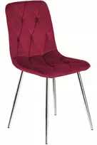 Lugano BORGO VELVET BURGUNDY Sidabrinis minkšta kėdė