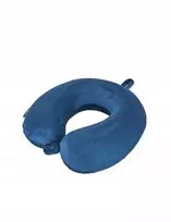 TRAVEL NECK PILLOW kruasanas, skirtas lėktuvo atminties putoms BLU MOONKY mėlynas